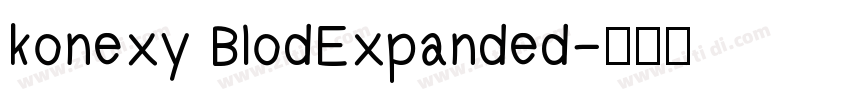 konexy BlodExpanded字体转换